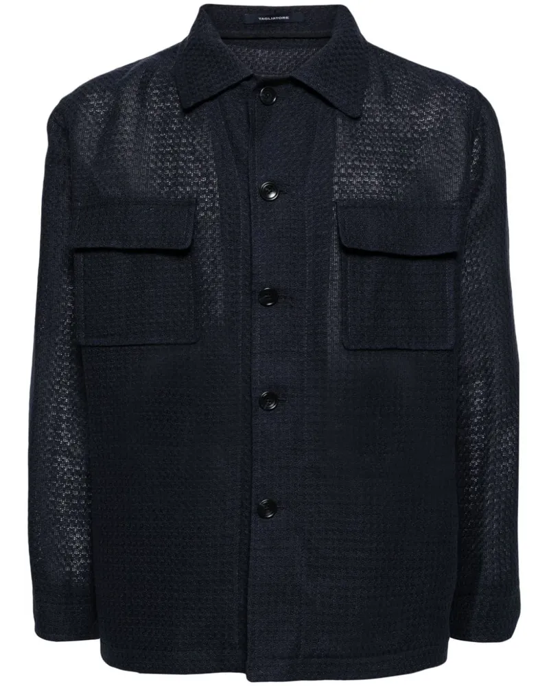 Tagliatore Jacke mit texturiertem Finish - Blau Blau