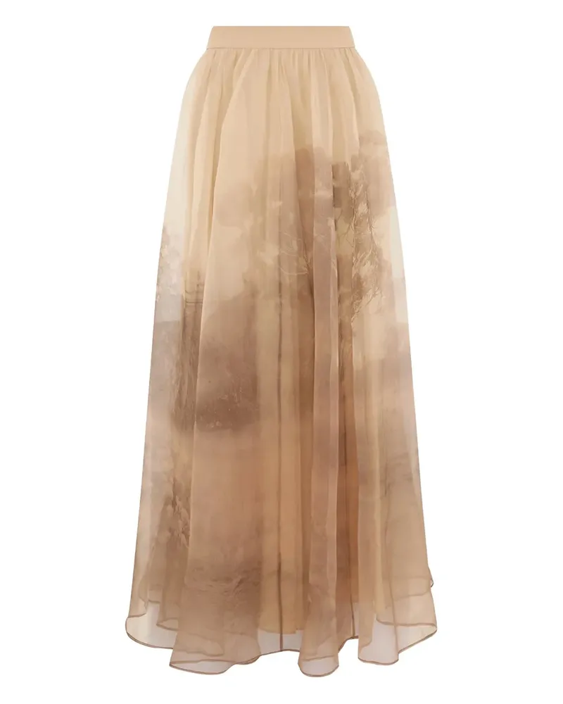 Zimmermann Memento Maxirock aus Organza - Braun Braun