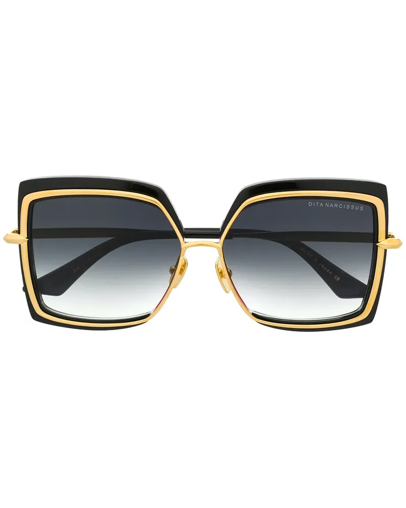 DITA Sonnenbrille im Oversized-Look - Schwarz Schwarz