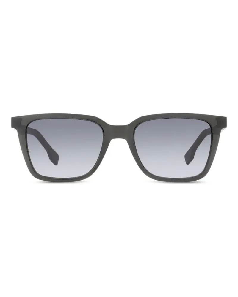 HUGO BOSS Sonnenbrille mit eckigem Gestell - Grau Grau
