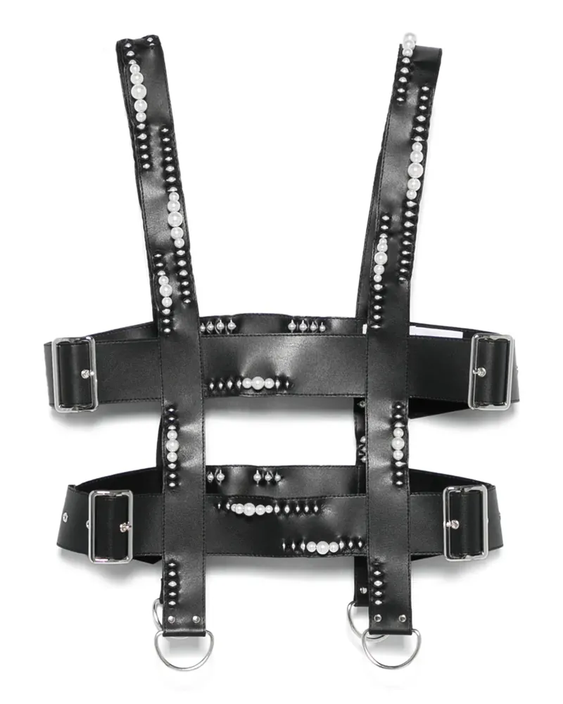 Noir Kei Ninomiya Harness aus Faux-Leder - Schwarz Schwarz