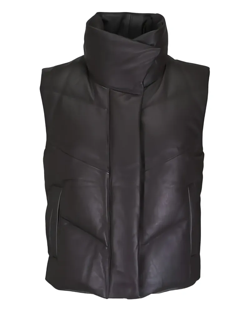TWP quilted leather jacket - Braun Braun