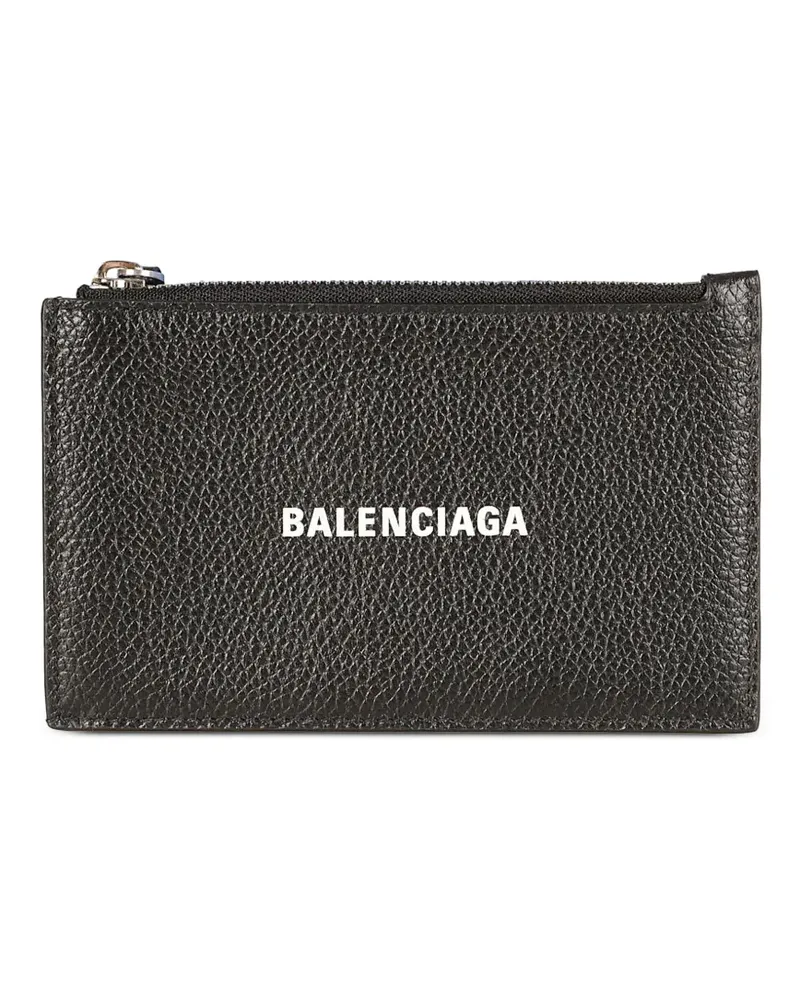 Balenciaga logo card holder - Schwarz Schwarz