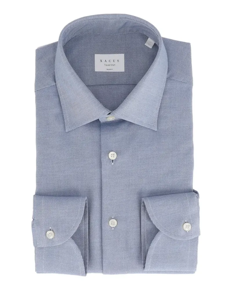XACUS Travel cotton shirt - Blau Blau