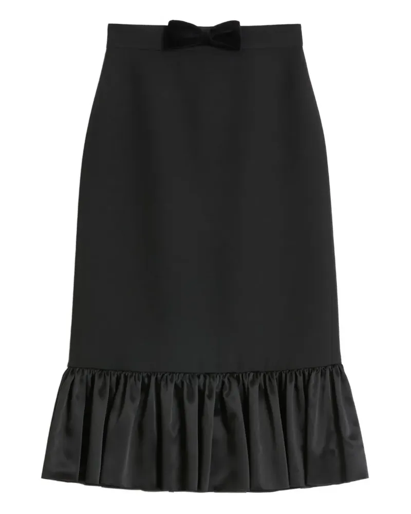 Valentino Garavani Crepe Couture Midirock - Schwarz Schwarz