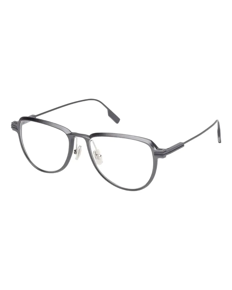Ermenegildo Zegna Brille mit rundem Gestell - Blau Blau
