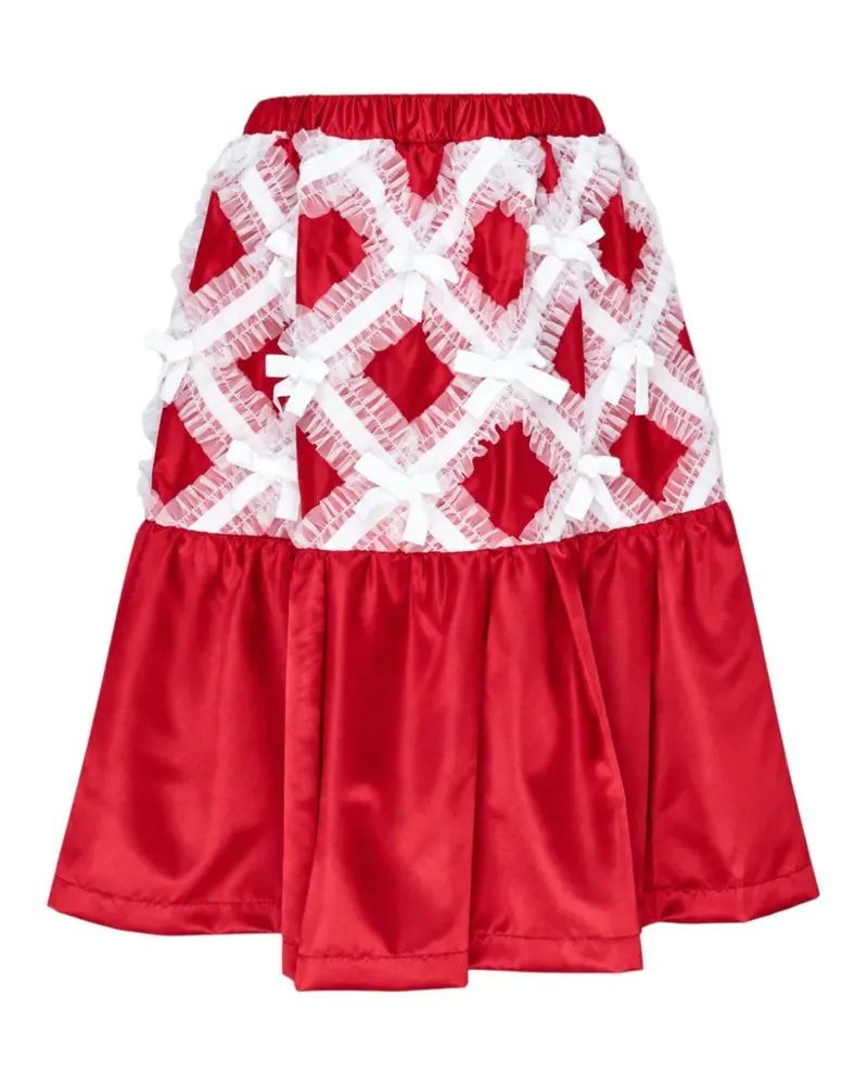 Comme des Garçons Midirock mit Schleife - Rot Rot