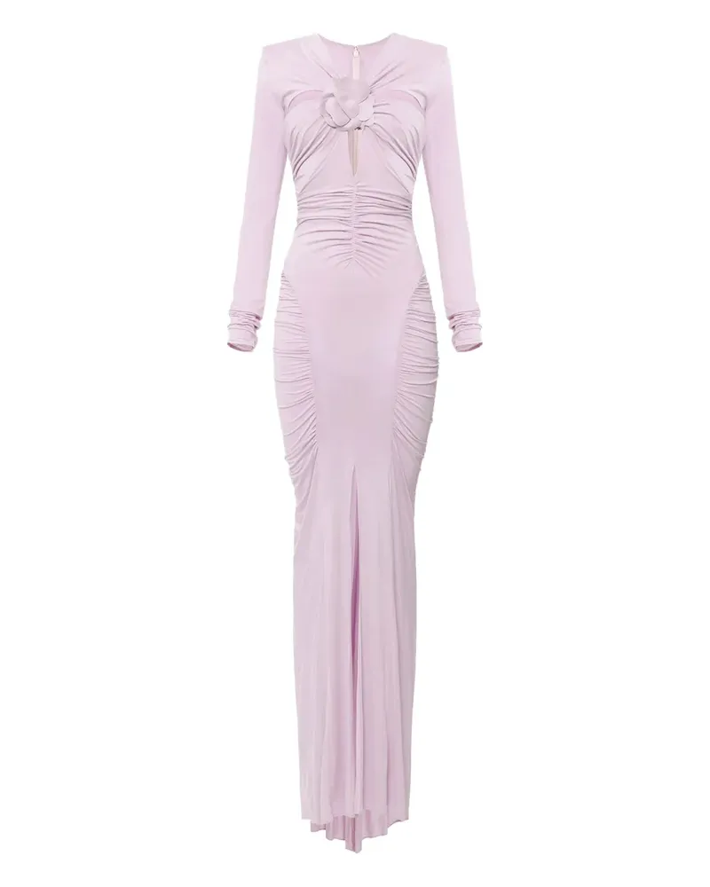 Elisabetta Franchi Kleid mit Blumenapplikation - Rosa Rosa