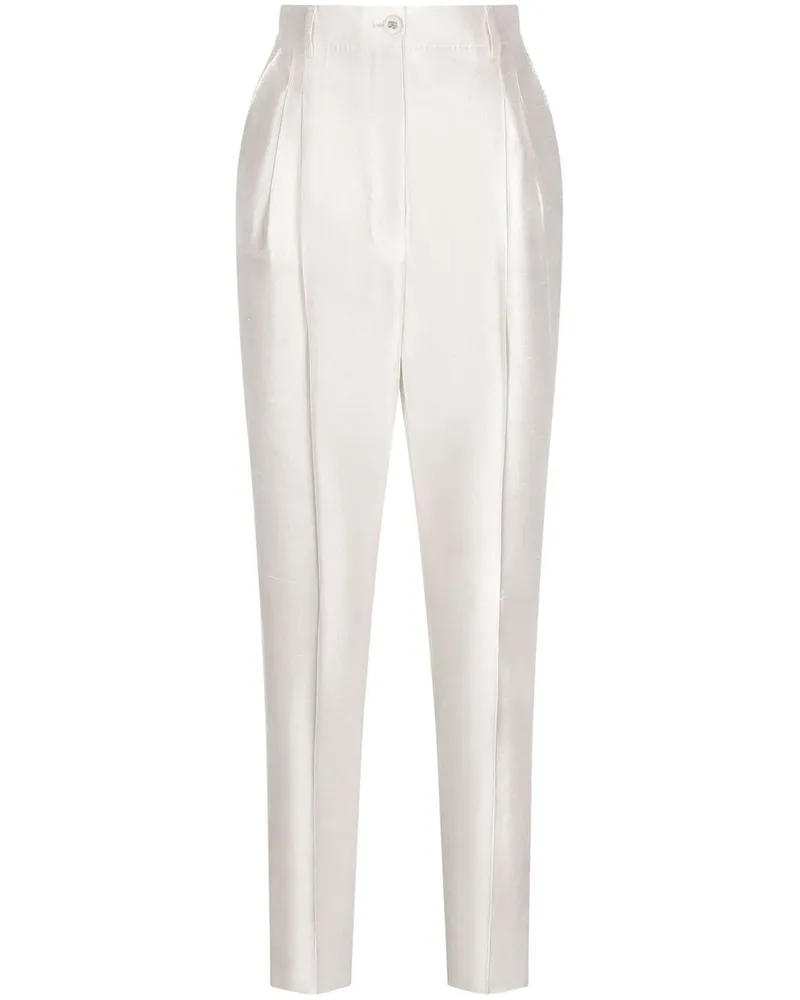 Dolce & Gabbana Shantung Hose mit Bundfalten - Nude Nude