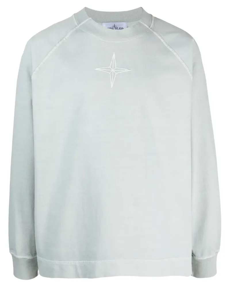 Stone Island Sweatshirt mit Logo-Stickerei - Blau Blau