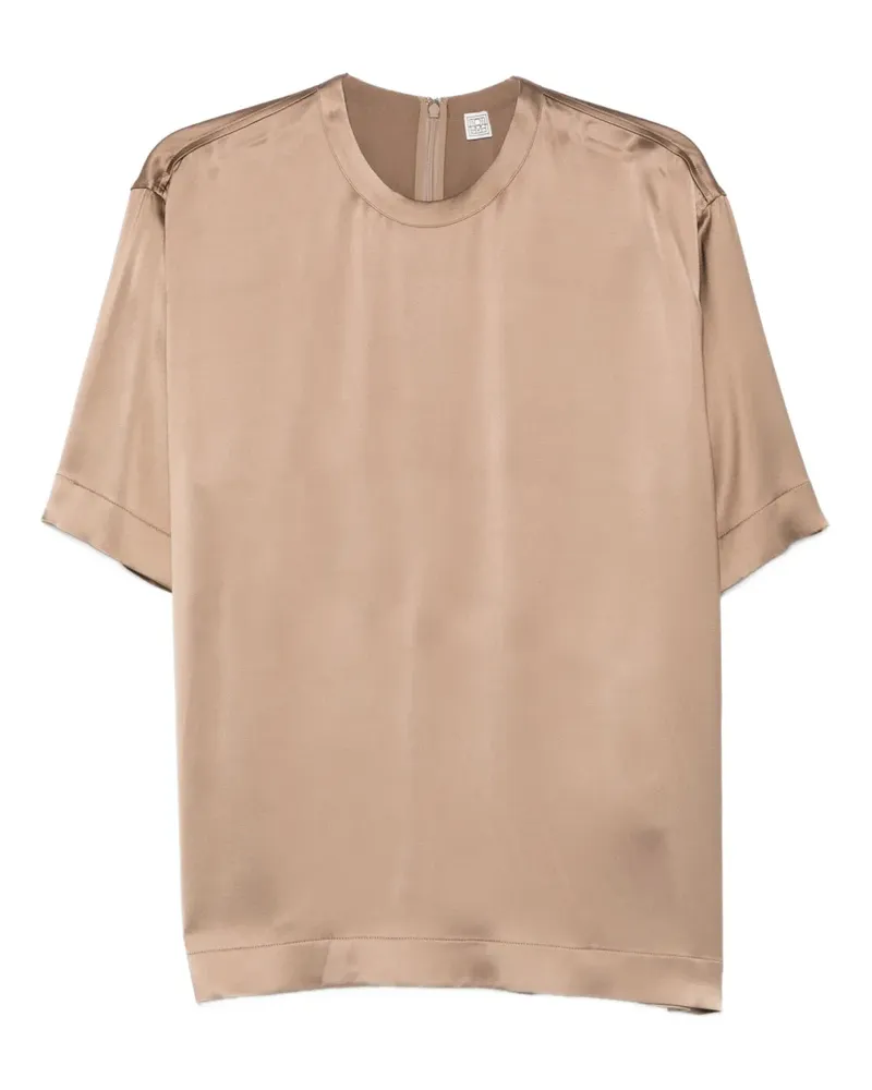 Totême round-neck T-shirt - Braun Braun