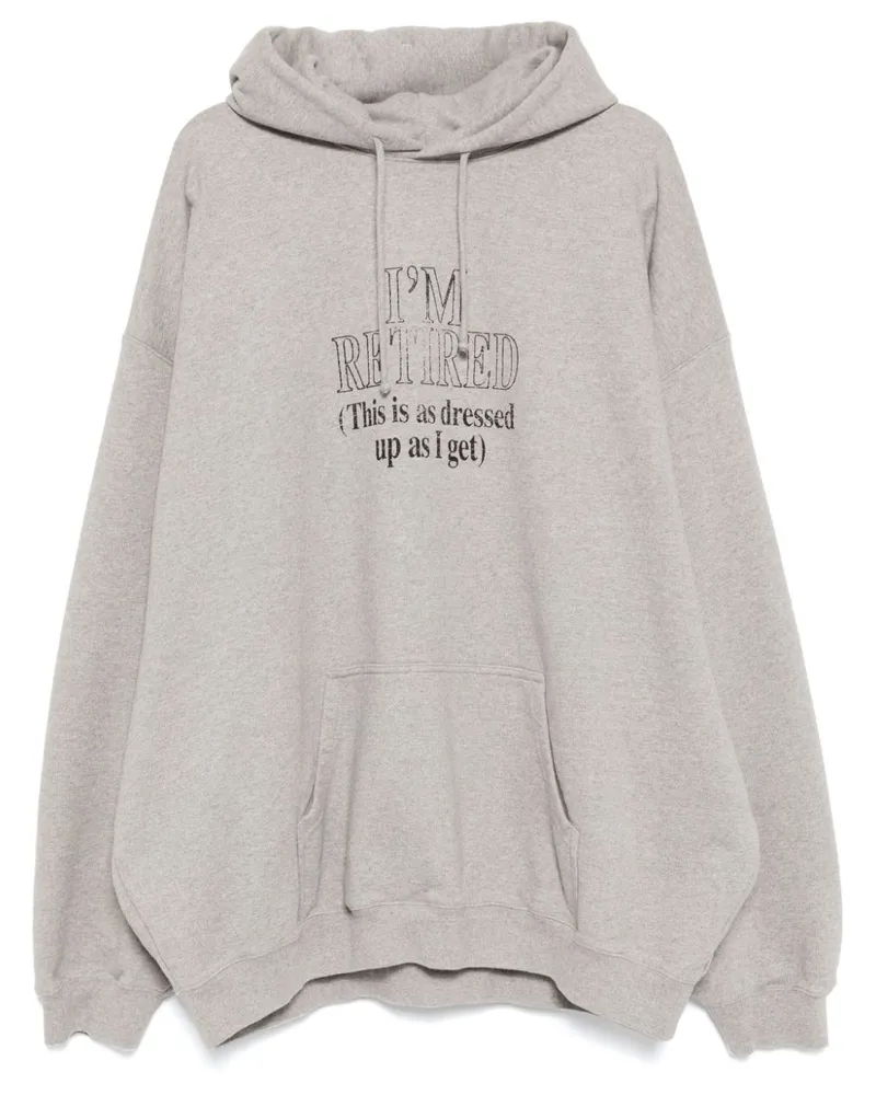 VETEMENTS Hoodie mit Slogan-Print - Grau Grau