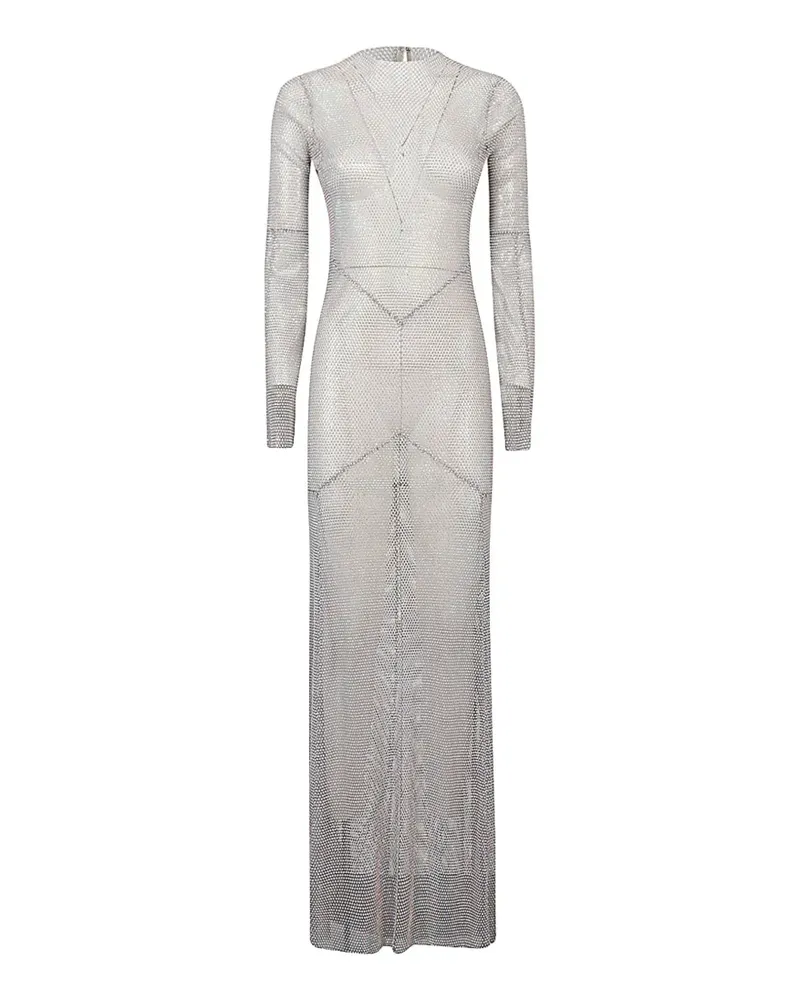 SANTA Brands Ausgestelltes Maxikleid - Silber Silber