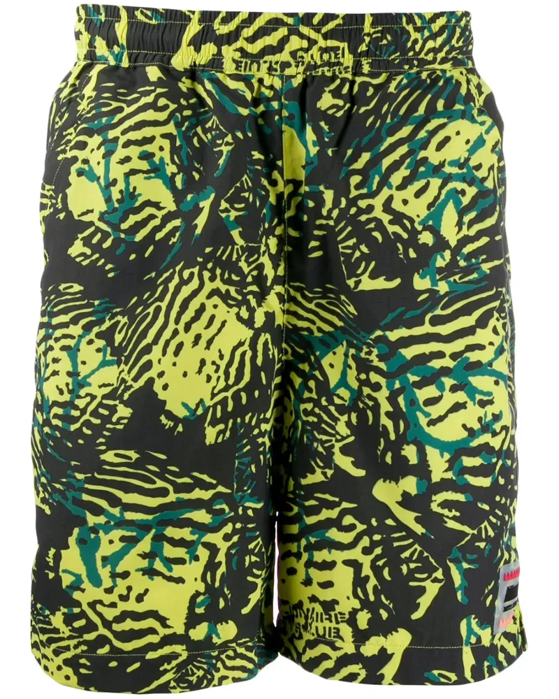 Billionaire Boys Club Badeshorts mit Dschungel-Print - Gelb Gelb