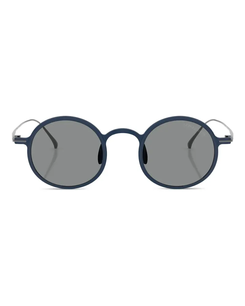 Giorgio Armani matte round sunglasses - Blau Blau