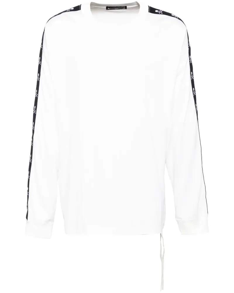 Mastermind World Langarmshirt mit Logo-Streifen - Weiß Weiß