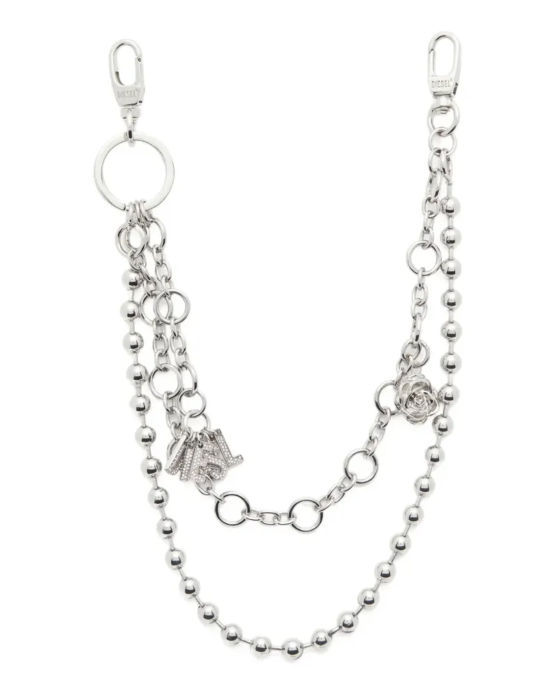 Diesel multi-strand charm keyring - Silber Silber