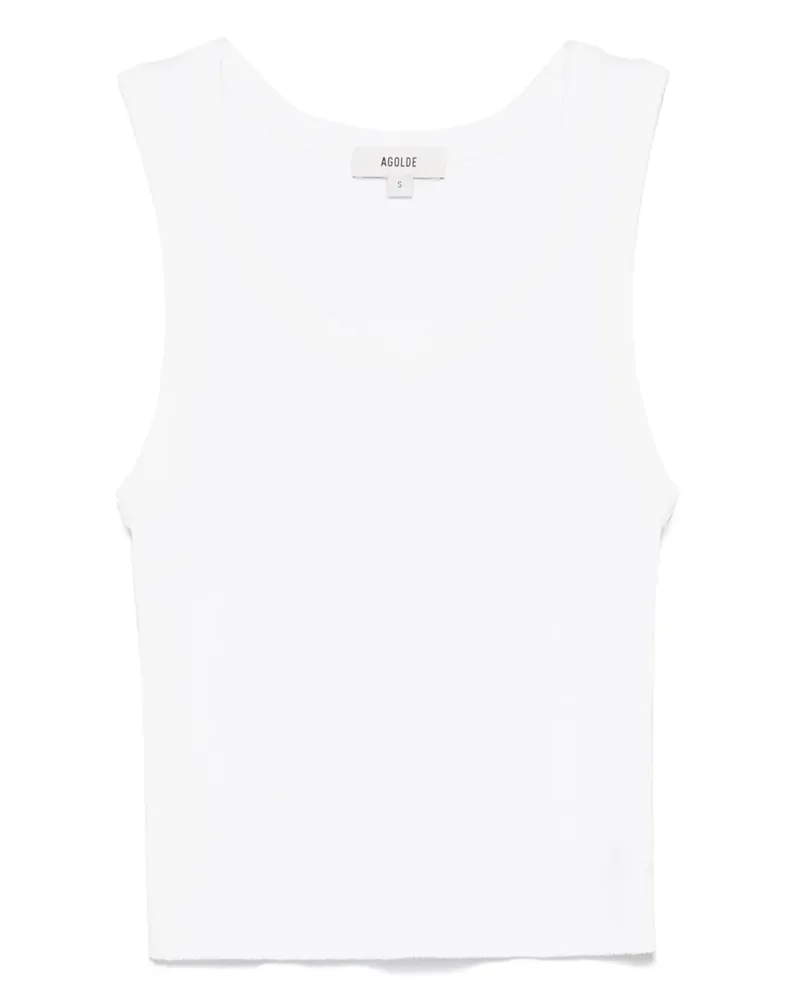 AGOLDE Shrunken Poppy Tanktop - Weiß Weiß