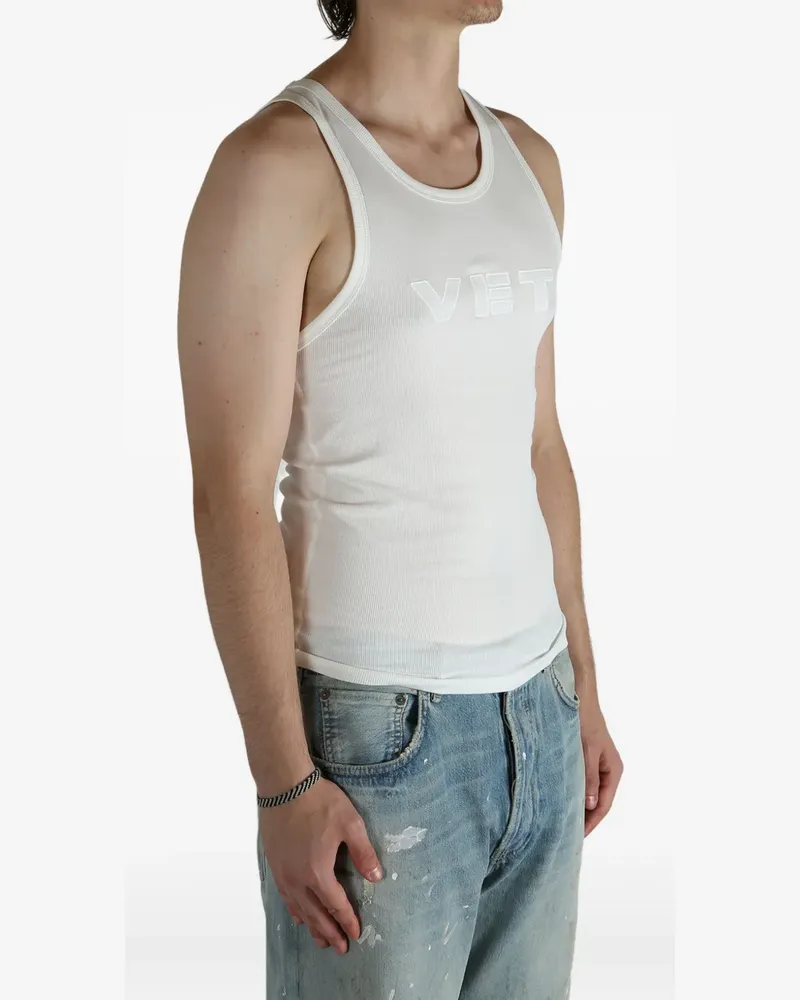 VETEMENTS logo-detail tank top - Weiß Weiß