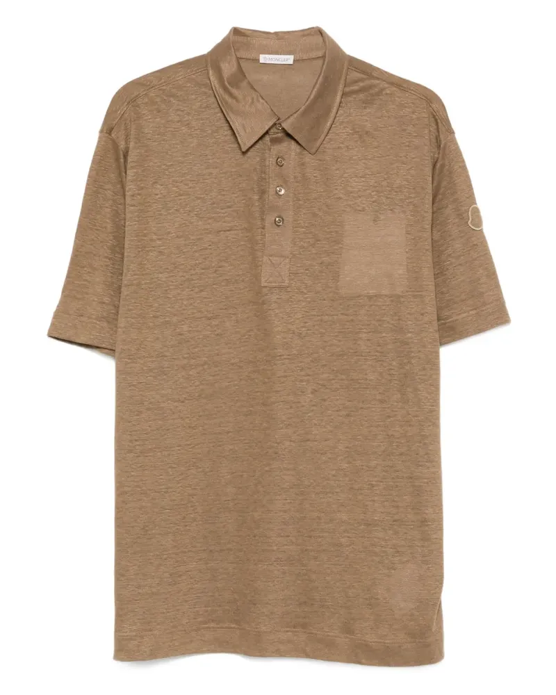 Moncler Poloshirt mit aufgesetzter Tasche - Nude Nude