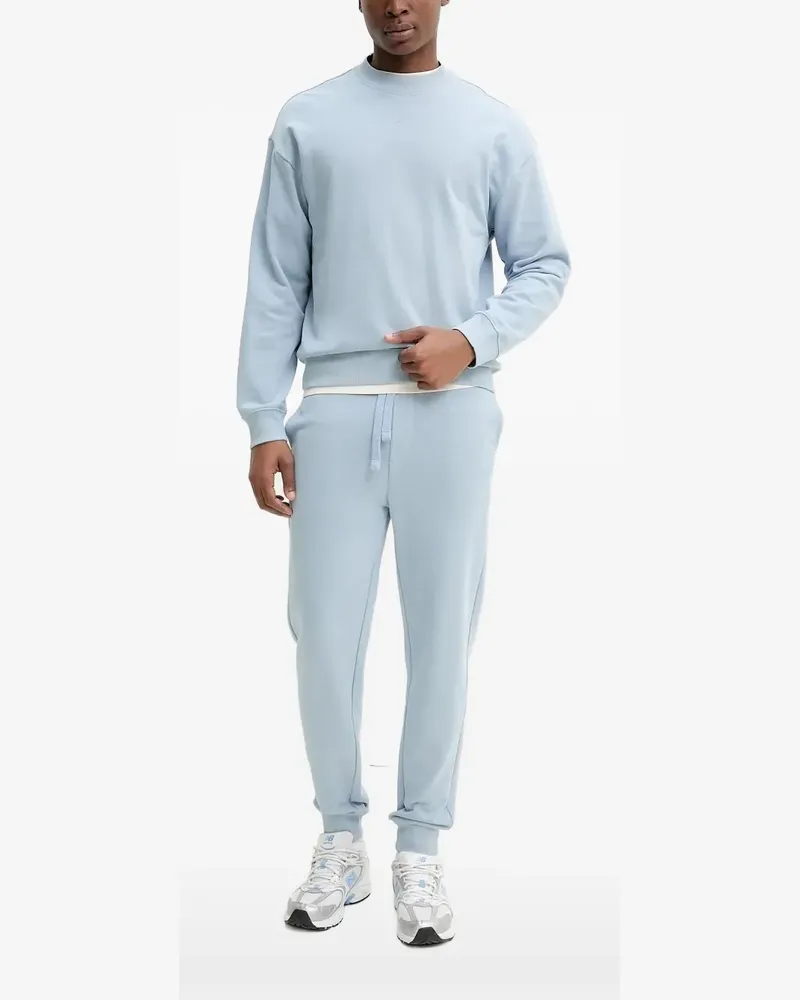 HUGO BOSS Sweatshirt mit Logo-Print - Blau Blau