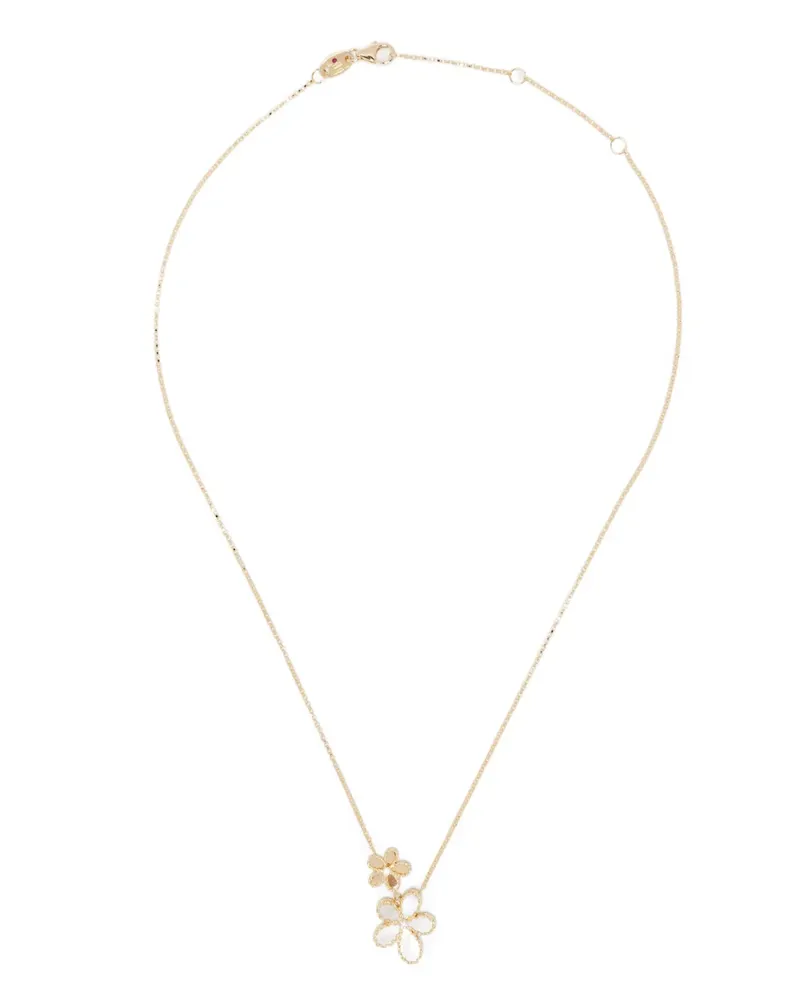 Roberto Coin 18K yellow gold diamond and mother of pearl necklace Gold