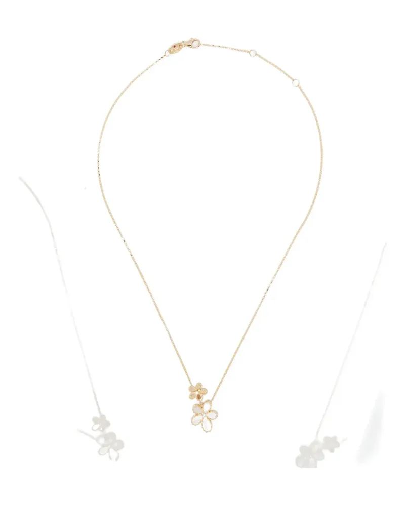 Roberto Coin 18K yellow gold diamond and mother of pearl necklace Gold