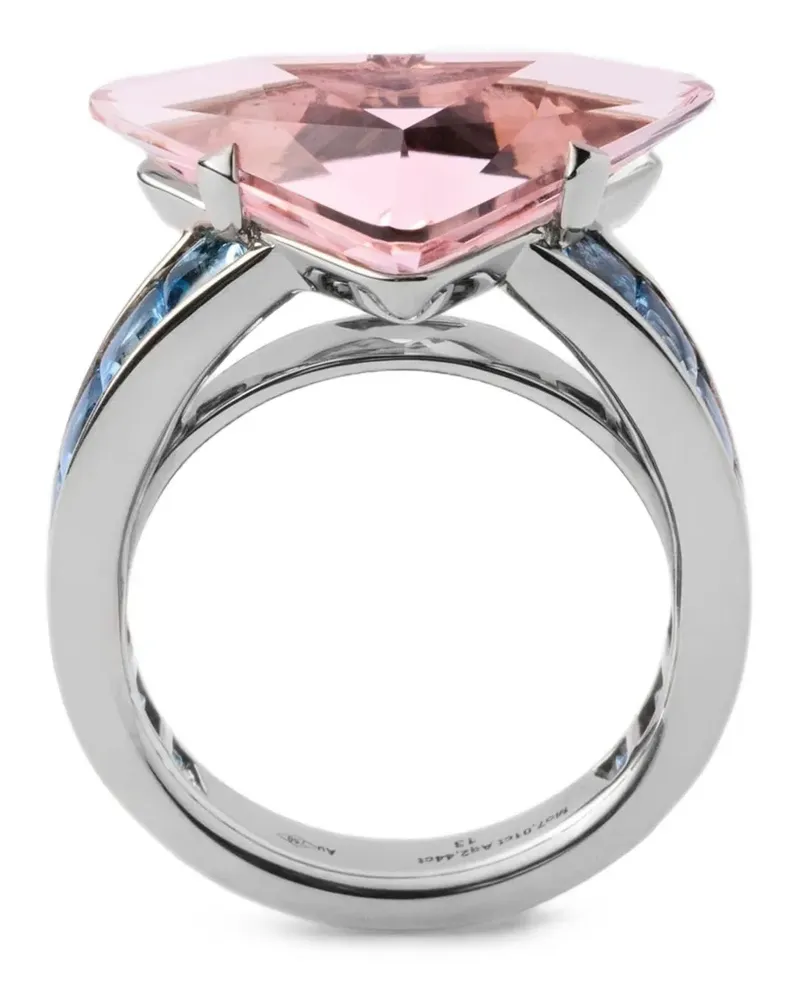 Prada Couleur Vivante morganite and aquamarine solitaire ring - Silber Silber
