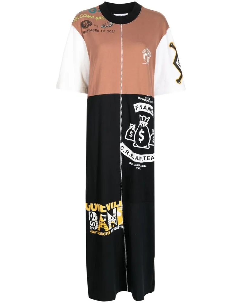 Marine Serre Kleid im Patchwork-Look - Mehrfarbig Mehrfarbig