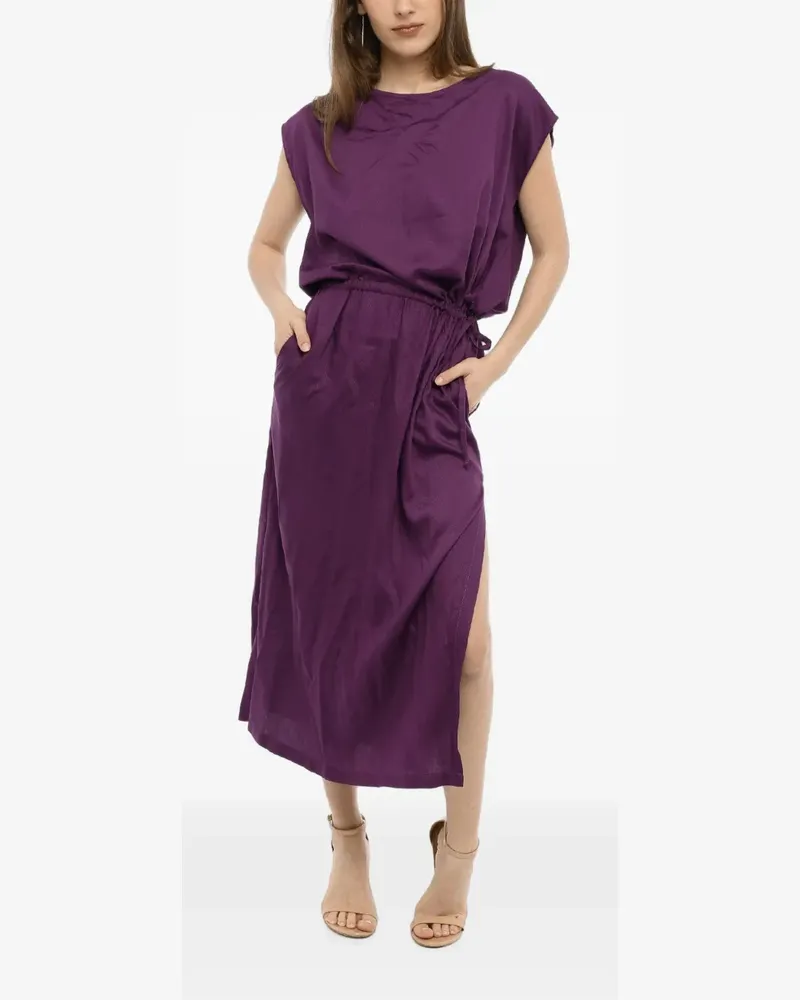 Woolrich drawstring-waist midi dress - Violett Violett