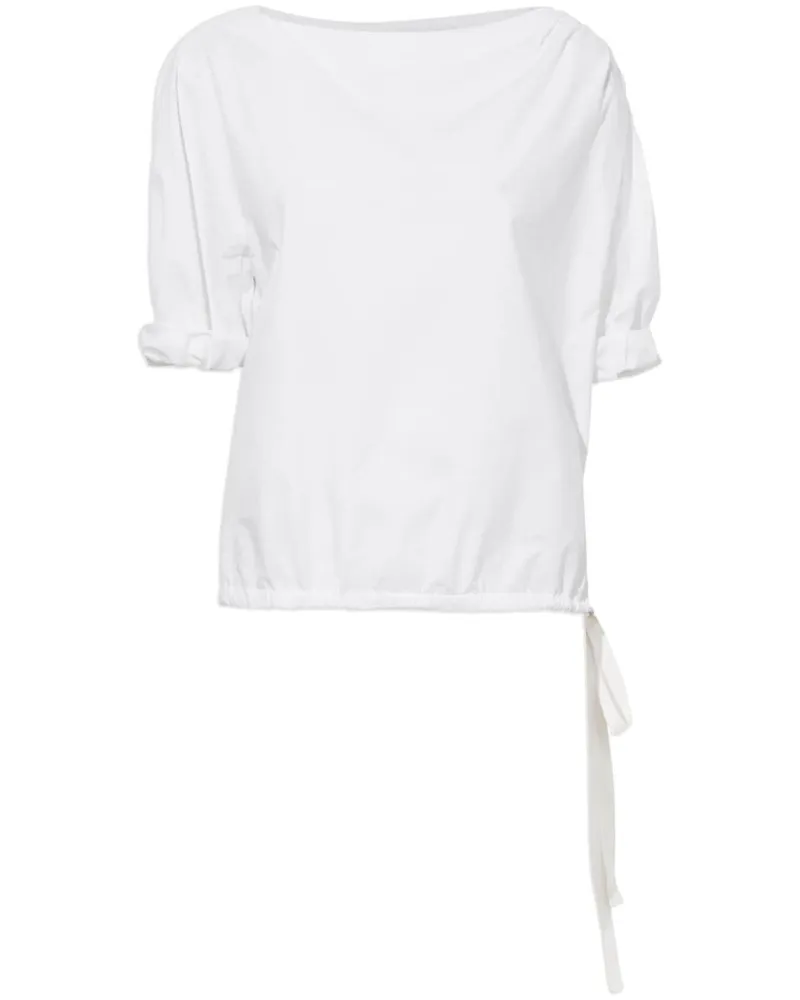 Proenza Schouler Addison T-Shirt mit Puffärmeln Weiß