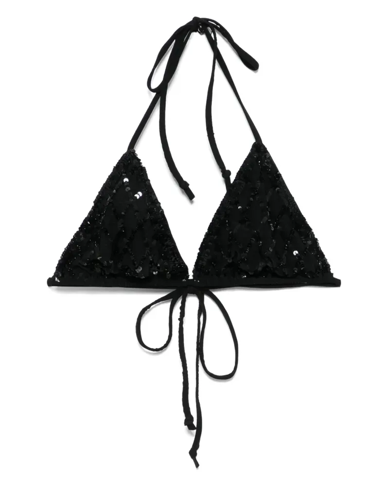 P.A.R.O.S.H. Gradient Bikinioberteil - Schwarz Schwarz