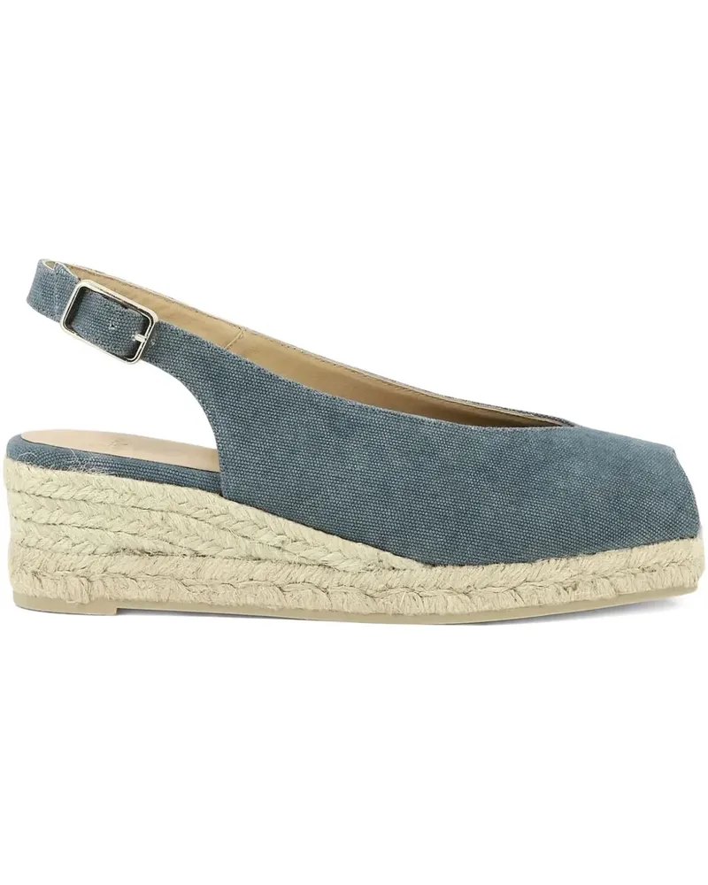 Castañer Slingback-Espadrilles mit Wedge-Absatz - Blau Blau