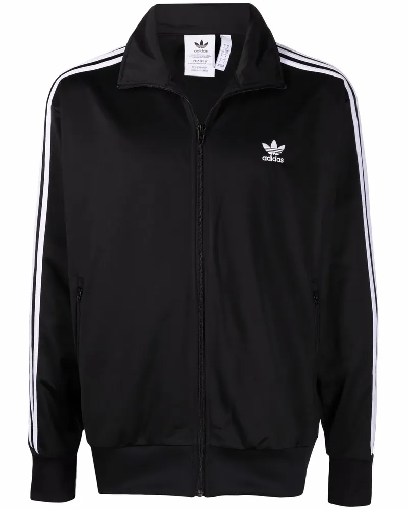 adidas Sportjacke mit aufgestickten Streifen - Schwarz Schwarz