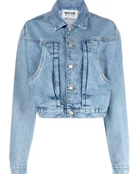 Moschino Klassische Cropped-Jeansjacke Blau