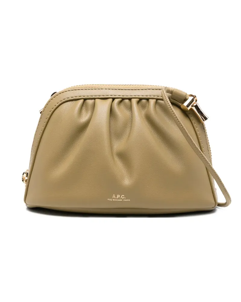 A.P.C. Kleine Ninon Schultertasche mit Falten - Grün Grün