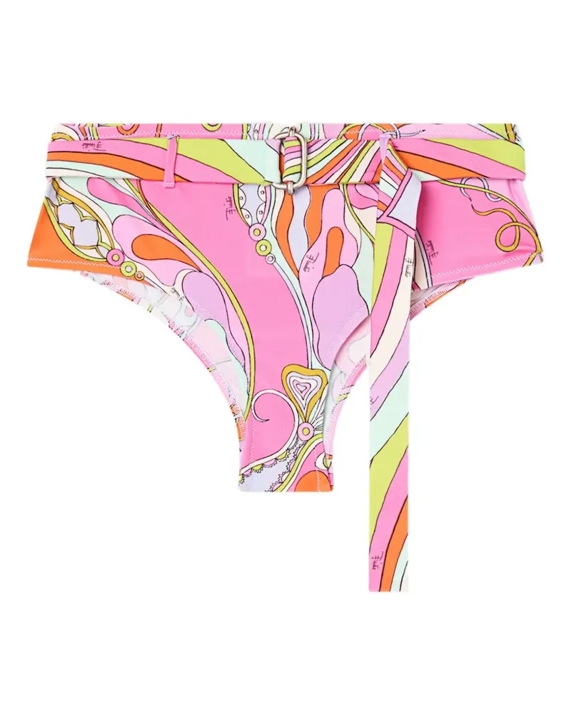 Emilio Pucci Bikini-Höschen mit Orchidee-Print - Rosa Rosa