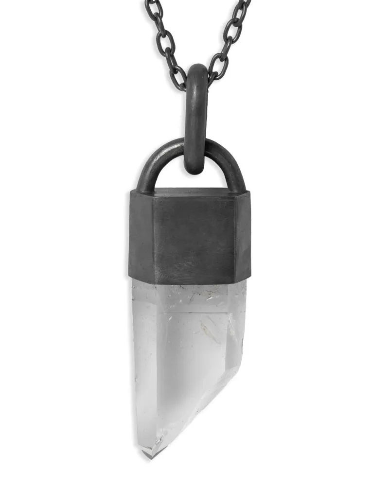 Parts Of Four Talisman Halskette aus Sterlingsilber mit Quarz Silber