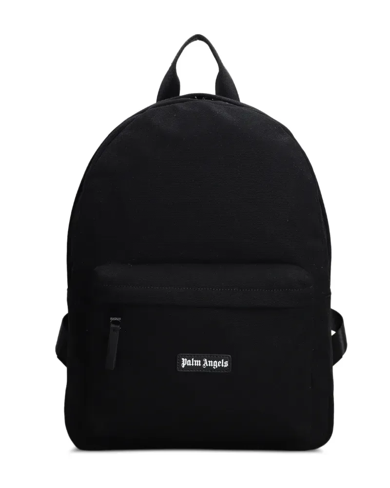 Palm Angels logo-patch backpack - Schwarz Schwarz