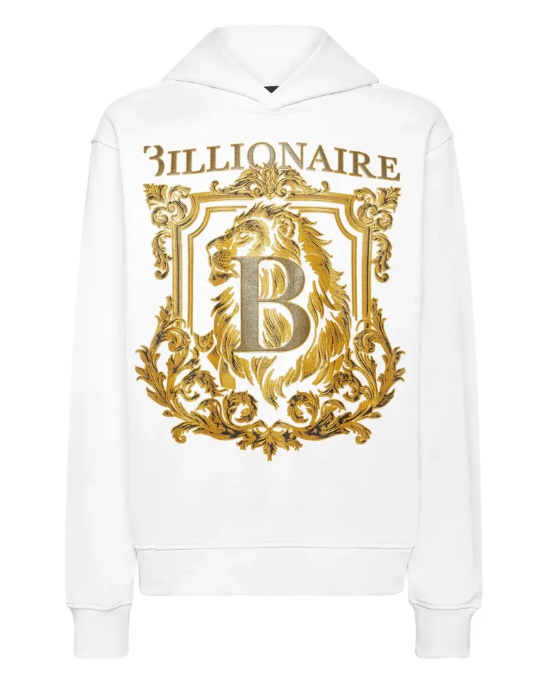 Billionaire Hoodie mit Lion B Frame-Print - Weiß Weiß