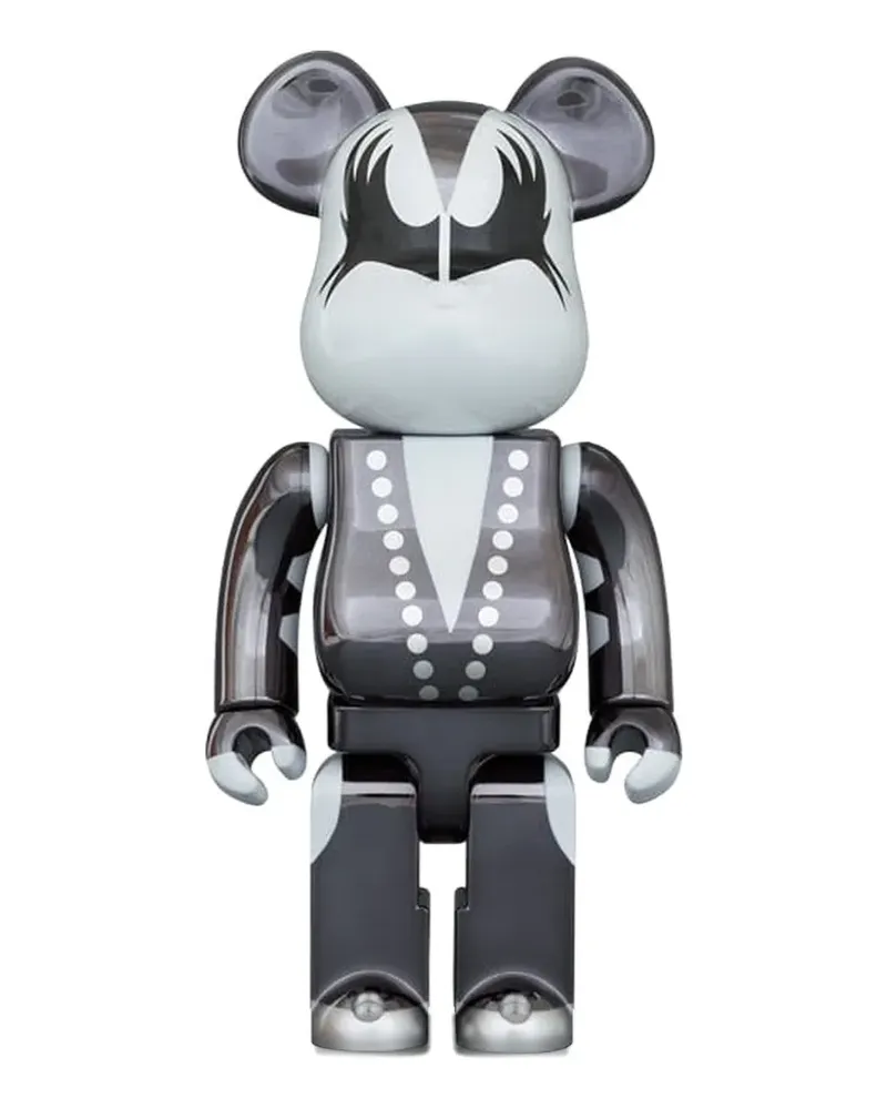 Medicom Toy x Bearbrick x KISS Demon Chrome Demon Figuren 100% - Grau Grau