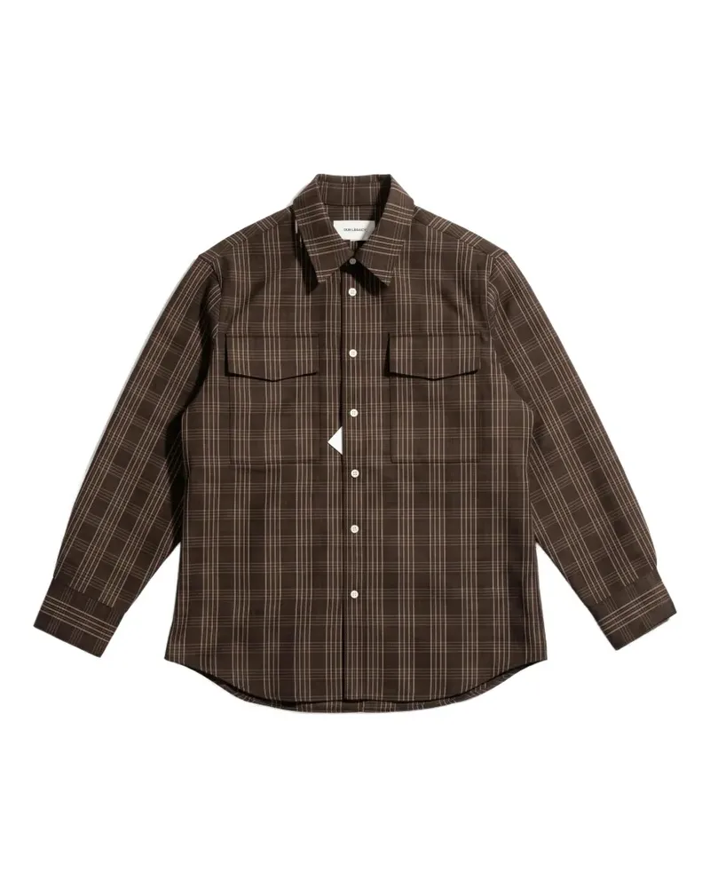 AMI Paris check-pattern flap-pocket shirt - Braun Braun