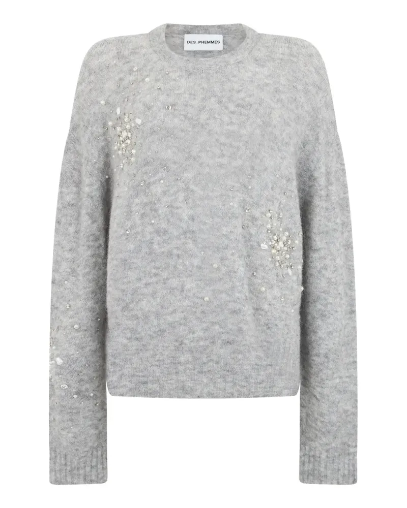 Des Phemmes Verzierter Pullover - Grau Grau