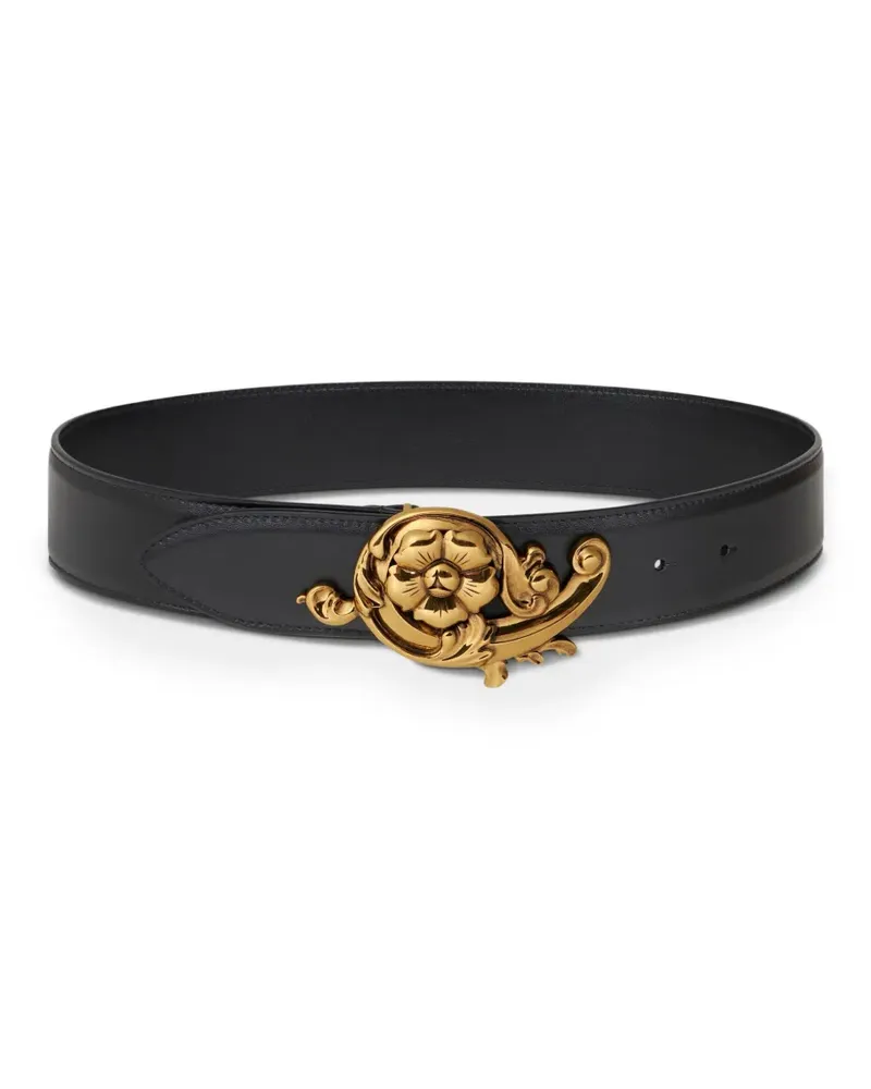 Etro Gürtel mit Schnalle in Blumenform - Schwarz Schwarz