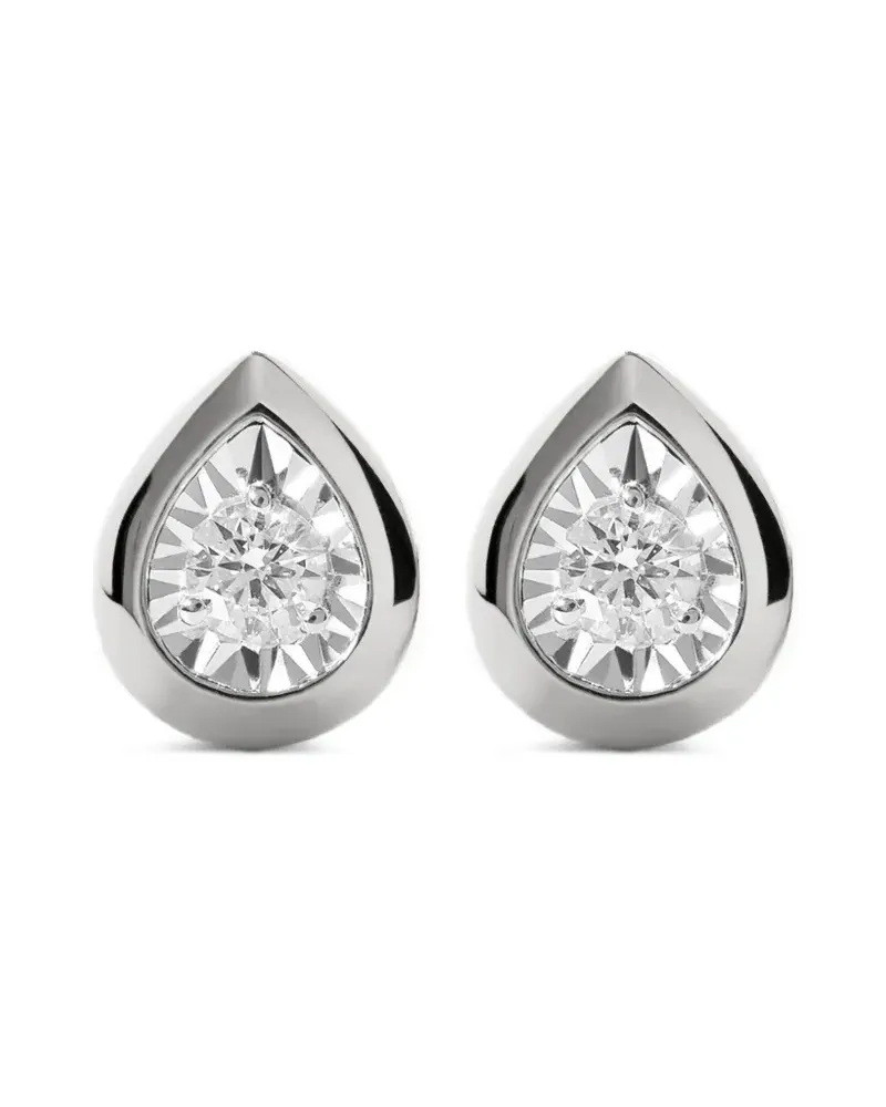 Monica Vinader Pear Diamond Ohrstecker - Silber Silber