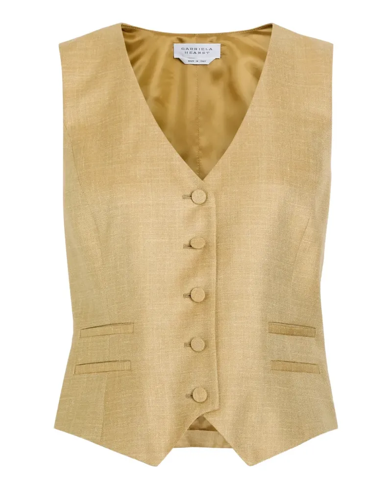 Gabriela Hearst V-neck waistcoat - Nude Nude