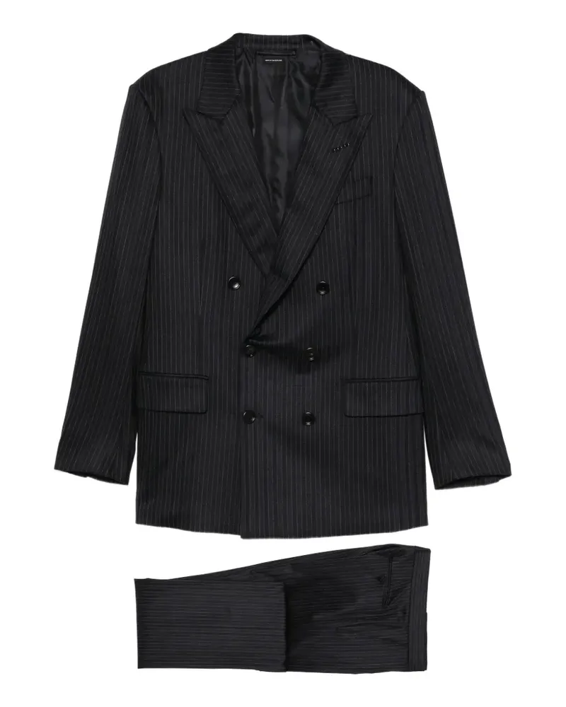 Tom Ford pinstriped double-breasted suit - Blau Blau