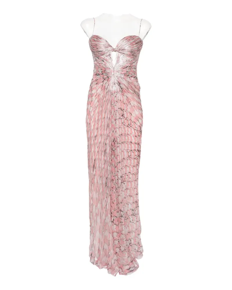 Maria Lucia Hohan plissé-effect cutout maxi dress - Rosa Rosa