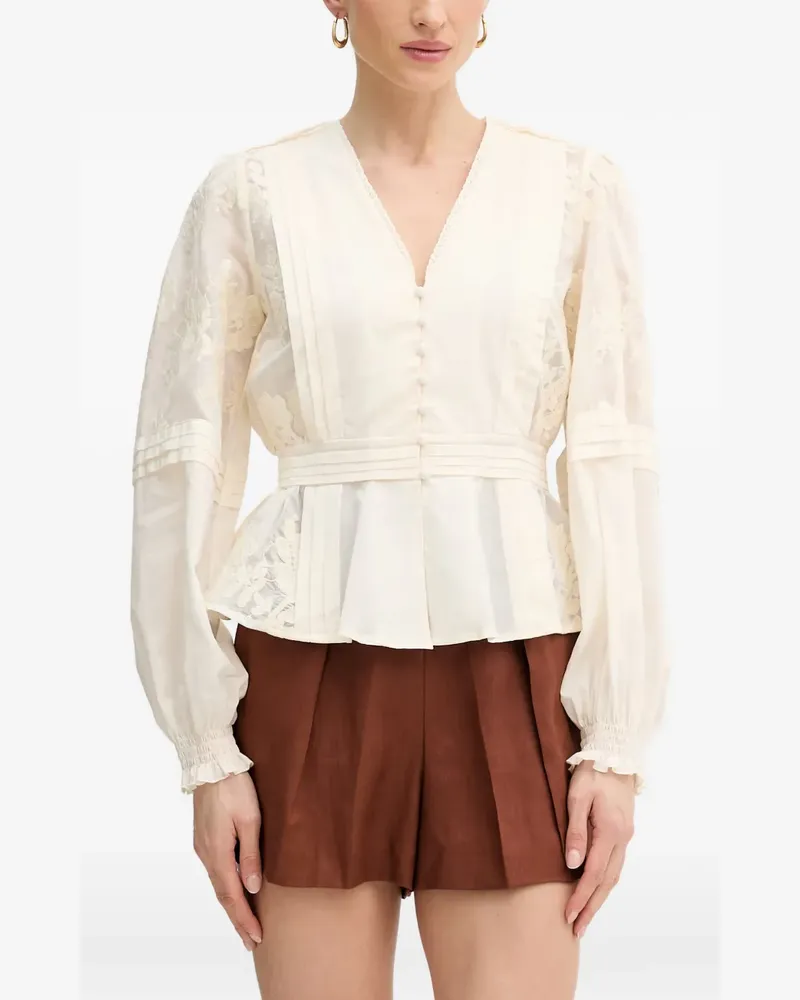 Silvian Heach Bluse mit Falten - Gelb Gelb