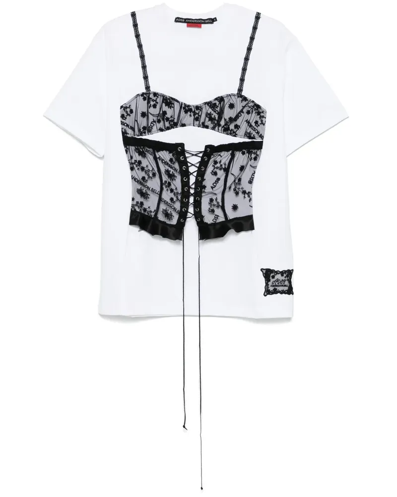 Andersson Bell T-Shirt mit Spitze - Weiß Weiß